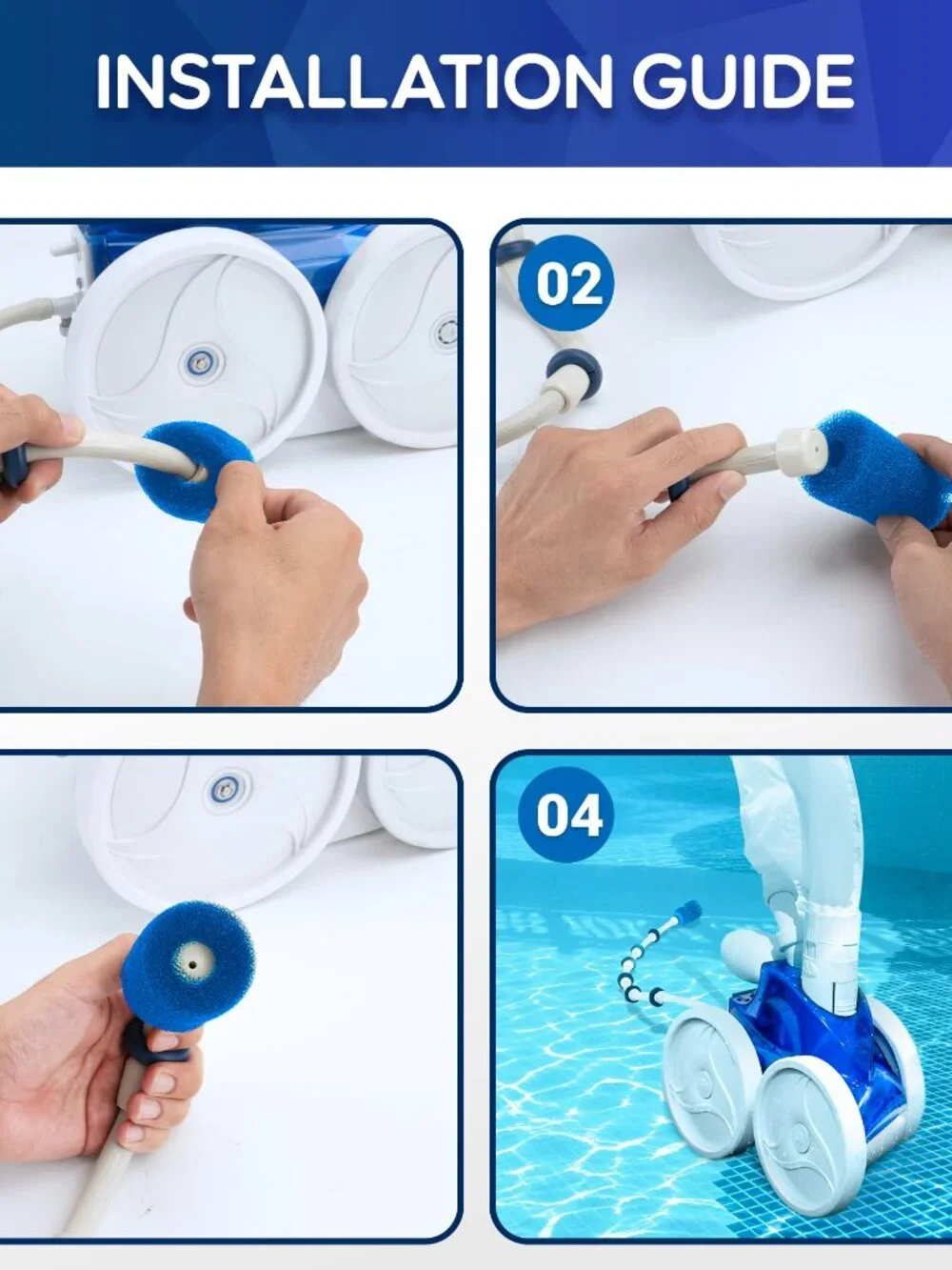 for Polaris Pool Cleaner Parts, 12 Pack Sweep Hose Tail Scrubbers Replacement fo